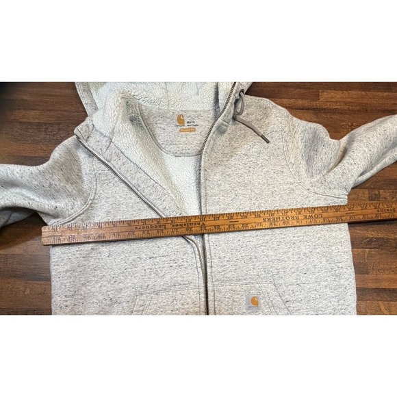 Women's Carhartt relaxed fit Sherpa lined zip up jacket.  Size Medium cozy warm - Picture 6 of 7